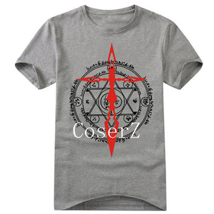 Fate/stay night Saber Short Sleeve Printed T-shirt Cosplay Costume