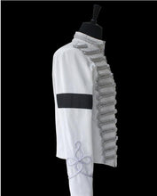 Michael Jackson  Retro Punk White Jacket British Army Dress Coat Cosplay Costume
