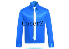 Michael Jackson 99 DANGEROUS SHIRT WITH TIE Red Blue Color Cosplay Costume
