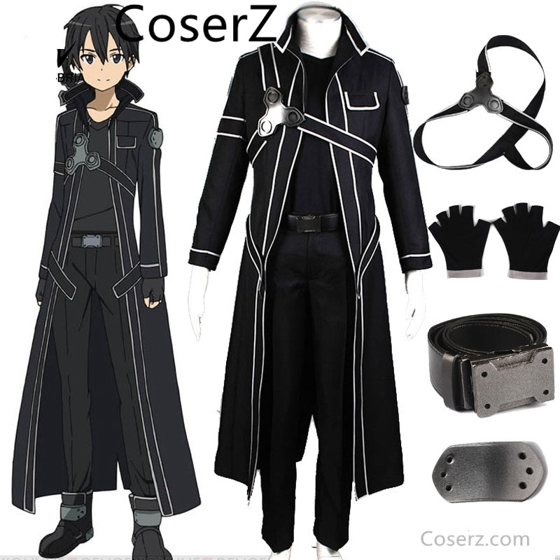 Custom-made Anime Sword Art Online Kirito Cosplay kostium kostiumy