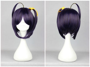 Lovelive New Two Braids Dark Purple 35cm Chuunibyou Demo Koi ga Shitai Takanashi Rikka Cosplay Wig