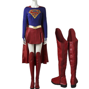 Supergirl Costume Carnival Cosplay Party Costume With Boots