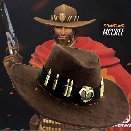 Mccree Cowboy Cosplay Hat Copper Badges