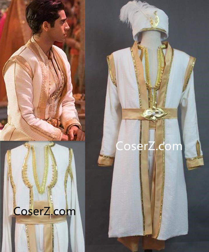 Aladdin 2019 Film New Prince Aladdin Costume for Adult Men Boys – Coserz