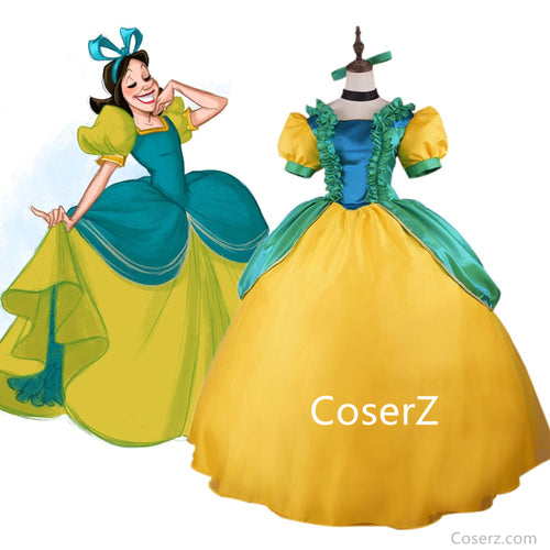 Cartoon Cinderellar Evil Sisters Stepsister Drizella Dress, Drizella Costume