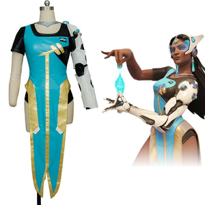 OW Symmetra Cosplay Game Hero Symmetra Costume Full Set Adult Women Halloween Cosplay Costume