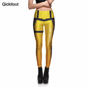 Overwatch Tracer Leggings Fighting Straps Leggings Printed Pants Trousers Stretch Pants