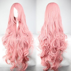 Pink Hair Fashion Anime Wig Hair Long Curly Big Wave Hair Wig Cosplay