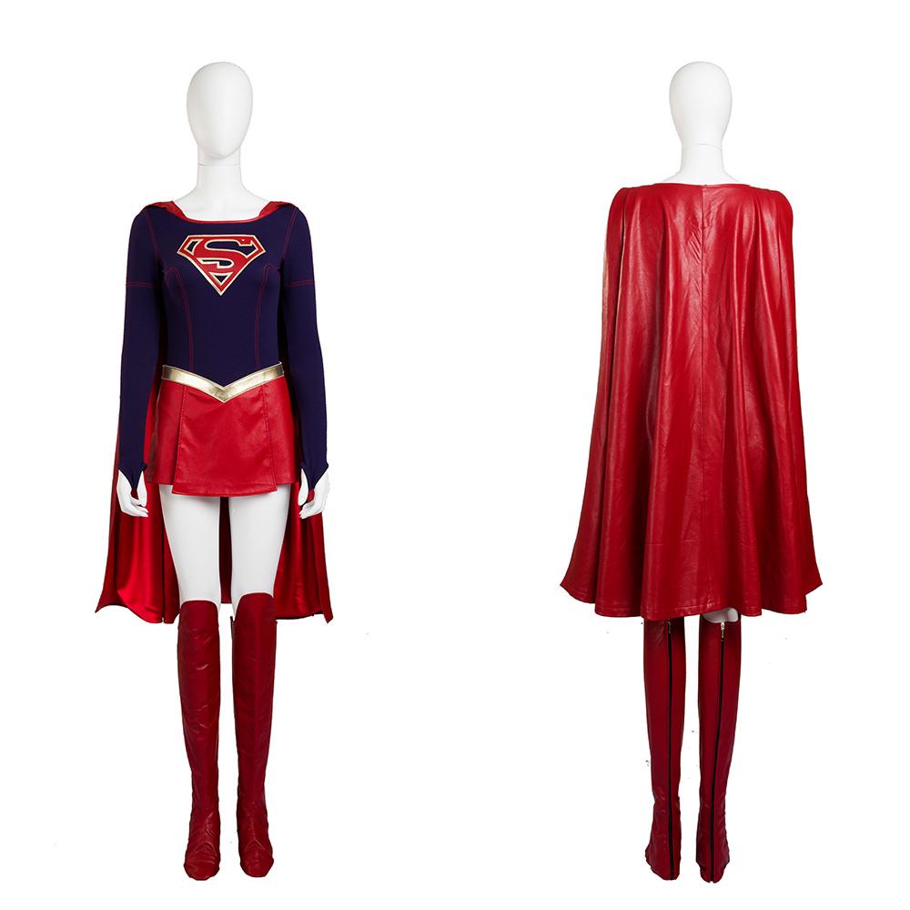 Supergirl Costume Women Full Set Supergirl Cosplay Costume with Boots Cover