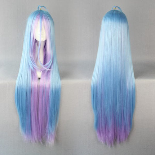 105cm multi-color Long no game no life Shiro Anime Cosplay Costume Wig