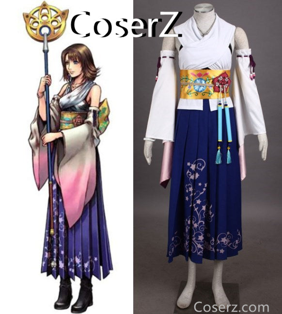 Custom-made Final Fantasy X Yuna cosplay Yuna Costume