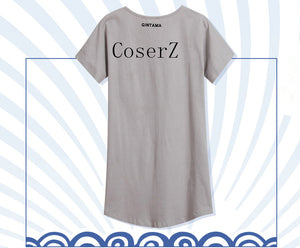 Anime Gintama Sakata Gintoki Long T-shirt Pajamas Cosplay Costume