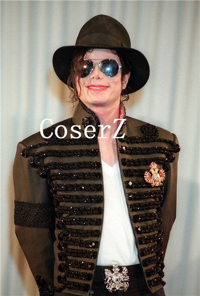 Michael Jackson Retro Punk Jacket British Army Dress Coat Black Color – CoserZ