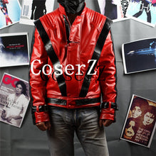 Michael Jackson Costume Leather Thriller Red Jacket Cosplay Costume