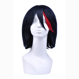 Kill La Kill Ryuko Matoi Short Hair Dark Blue Mixed Red Anime Cosplay Wig