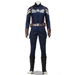 Captain America 2 The Winter Soldier Steve Rogers Cosplay Costume Deluxe Version