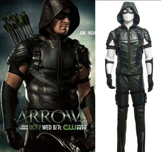Green Arrow Season 4 Oliver Queen Cosplay Costume Deluxe Outfit
