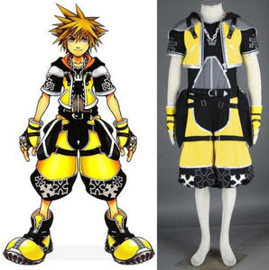 Kingdom Hearts Sora Yellow Outfit Cosplay Costume Halloween