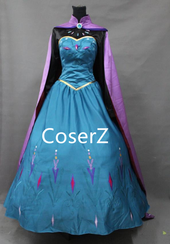 elsa frozen coronation dress Custom-made Elsa Coronation Dress Embroidery Style – CoserZ