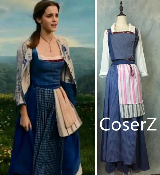 Beauty and the Beast 2017 Belle Daily Dress, Belle Dailey Costume CoserZ Beauty and the Beast 2017 Belle Daily Dress, Belle Dailey Costume CoserZ