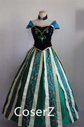 Custom-made Anna Coronation Dress Embroidery Style