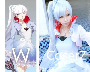 Weiss Schnee White Version Cosplay Costume, RWBY White Costume