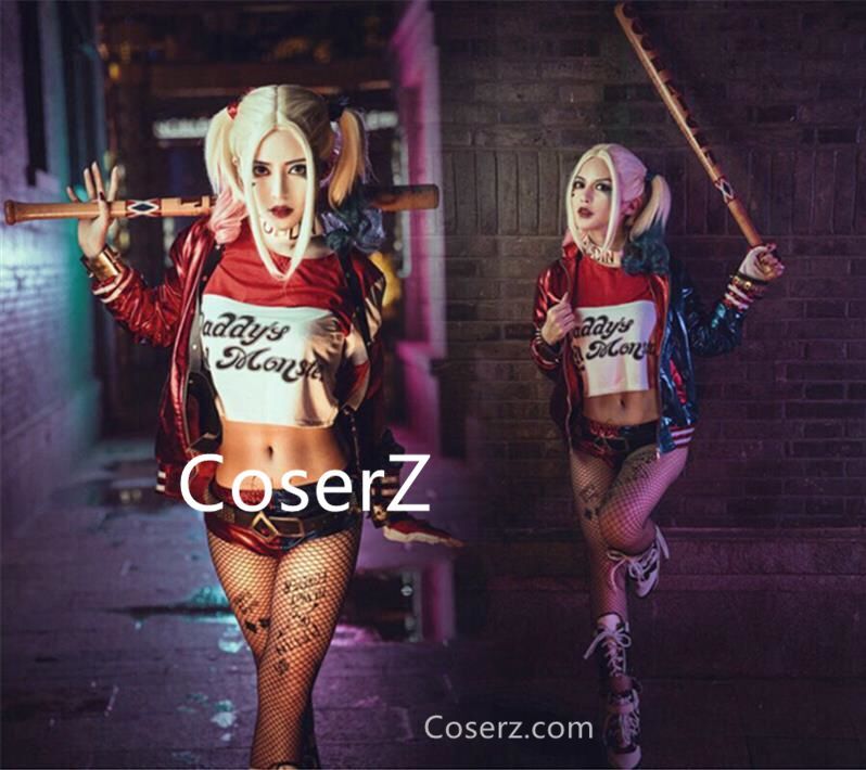 Suicide Squad Harley Quinn Costume, Harley Quinn Cosplay Costume – Coserz
