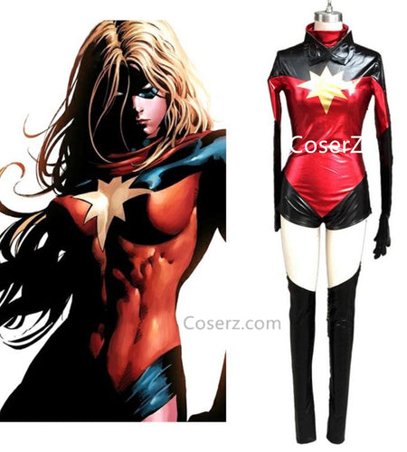 Custom-made Ms Marvel Cosplay, Ms Marvel Costume Carol Danvers Cosplay Costume