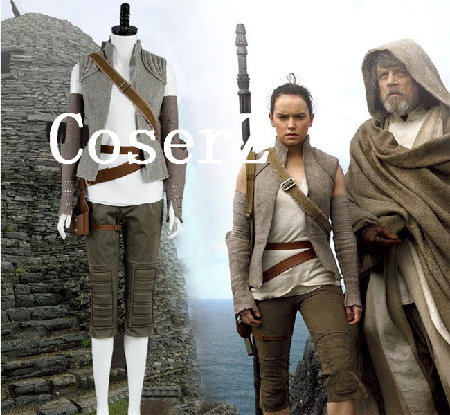 Star Wars 8 Rey Costume Carnival Cosplay Costume