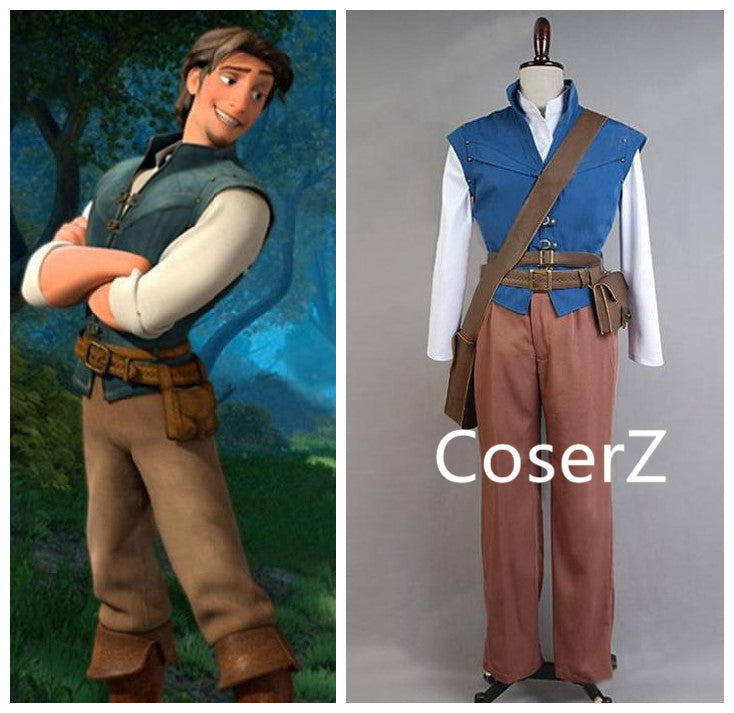 Custom-made Rapunzel Prince Flynn Rider lettuce Cosplay Costume Any Size