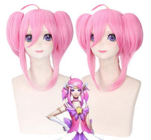 Star Guardian Lux Cosplay Wig The Lady Of Luminosity Double Ponytail Wig Halloween Pink Hair