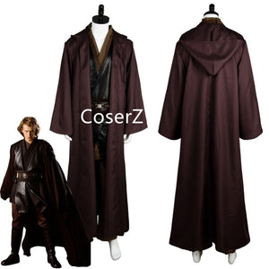 Star Wars Cosplay Costume Anakin Skywalker Costume Cosplay Halloween Outfit with Cape Set