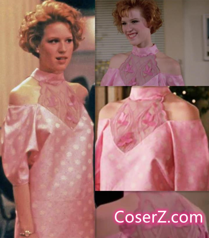 Andie Walsh Pink Dress Cosplay Costume by Molly Ringwald inspired Pretty in Pink