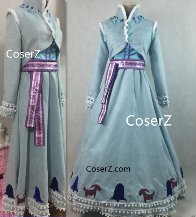 Olaf's Frozen Adventure Short Anna Costume, Anna Dress, Anna Cosplay Costume