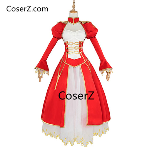 Fate Stay Night Saber Cosplay Fate Zero Artoria Pendragon Cosplay Costume Red Dress