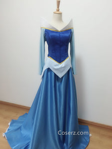 princess aurora dresses for adults Premium Ver Sleeping Beauty Cosplay Costume Dress with Ribbon and Choker I can not start to make it without the measurements information. Aurora Dress, Aurora Blue Dress