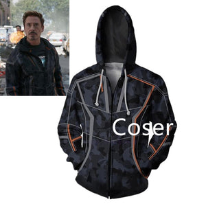 Avengers Infinity War Iron Man Cosplay Costume Hoodie Tony Stark Jacke CoserZ