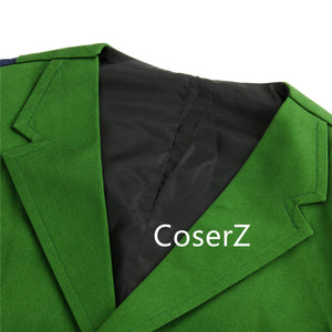Batman Dark Knight Rise Joker Cosplay Costume Shirt + Green Vest + Tie