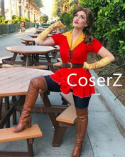 Custom Beauty and the Beast Cosplay Costume Gaston Costume with Top Gloves Belt