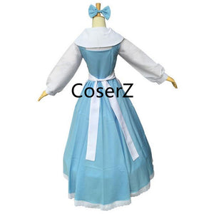 Custom Belle Blue Dress, Beauty and The Beast Princess Belle Cosplay Costume