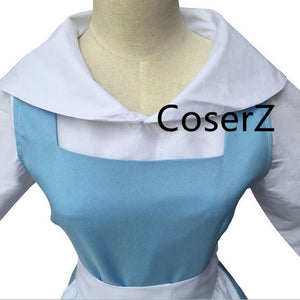 Custom Belle Blue Dress, Beauty and The Beast Princess Belle Cosplay C CoserZ Custom Belle Blue Dress, Beauty and The Beast Princess Belle Cosplay C CoserZ