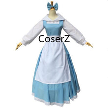 Custom Belle Blue Dress, Beauty and The Beast Princess Belle Cosplay Costume