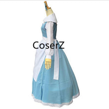 Custom Belle Blue Dress, Beauty and The Beast Princess Belle Cosplay Costume