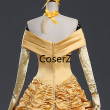 Belle Dress, Beauty and The Beast Dress Princess Prom Ball Gown without Cloak