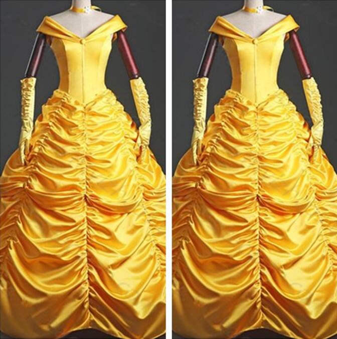 princess belle dress adults Custom Beauty and the Beast Belle Costume, Belle Dress Halloween Costu –  CoserZ