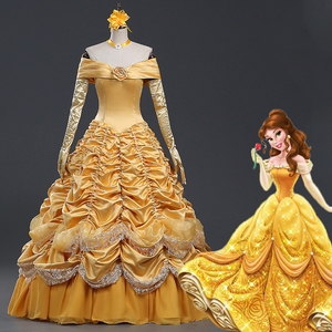 Beauty and the Beast Princess Belle Dress, Belle Costume Halloween Cos – CoserZ