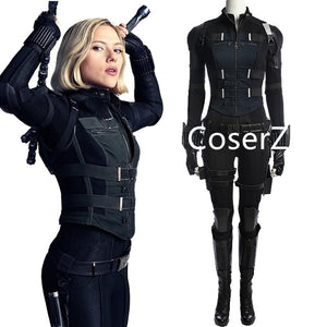 Black Widow Costume, Black Widow Jumpsuit Cosplay Natasha Romanoff Costume without Boots