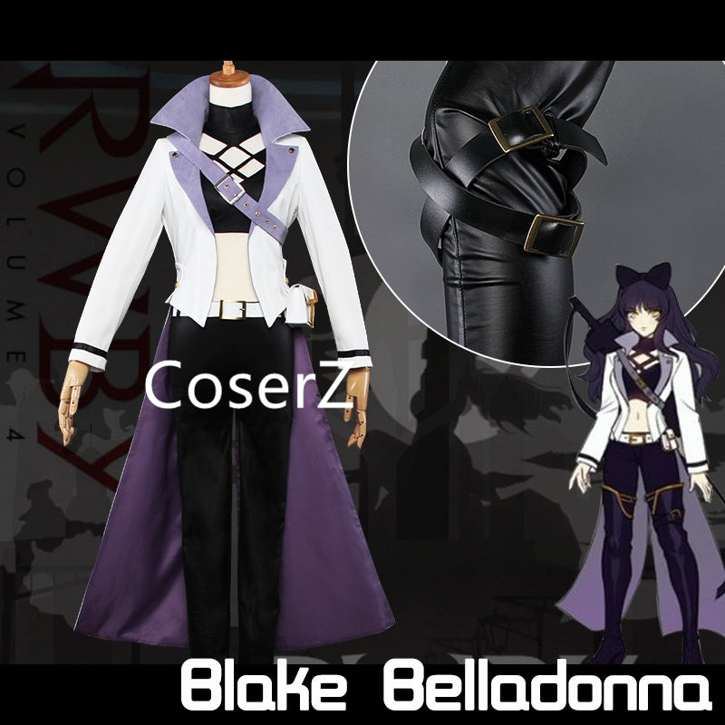 Blake Belladonna Costume RWBY White Season 4 Black Belladonna Cosplay Costume