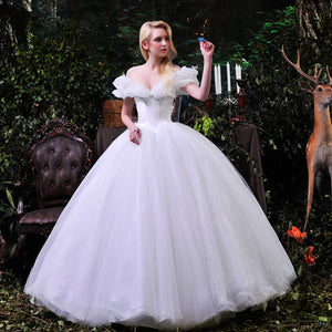 Cinderella 2015 Dress White Color, Cinderella Costume Halloween Costume