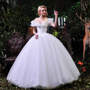 Cinderella 2015 Dress White Color, Cinderella Costume Halloween Costum – CoserZ Cinderella 2015 Dress White Color, Cinderella Costume Halloween Costum – CoserZ
